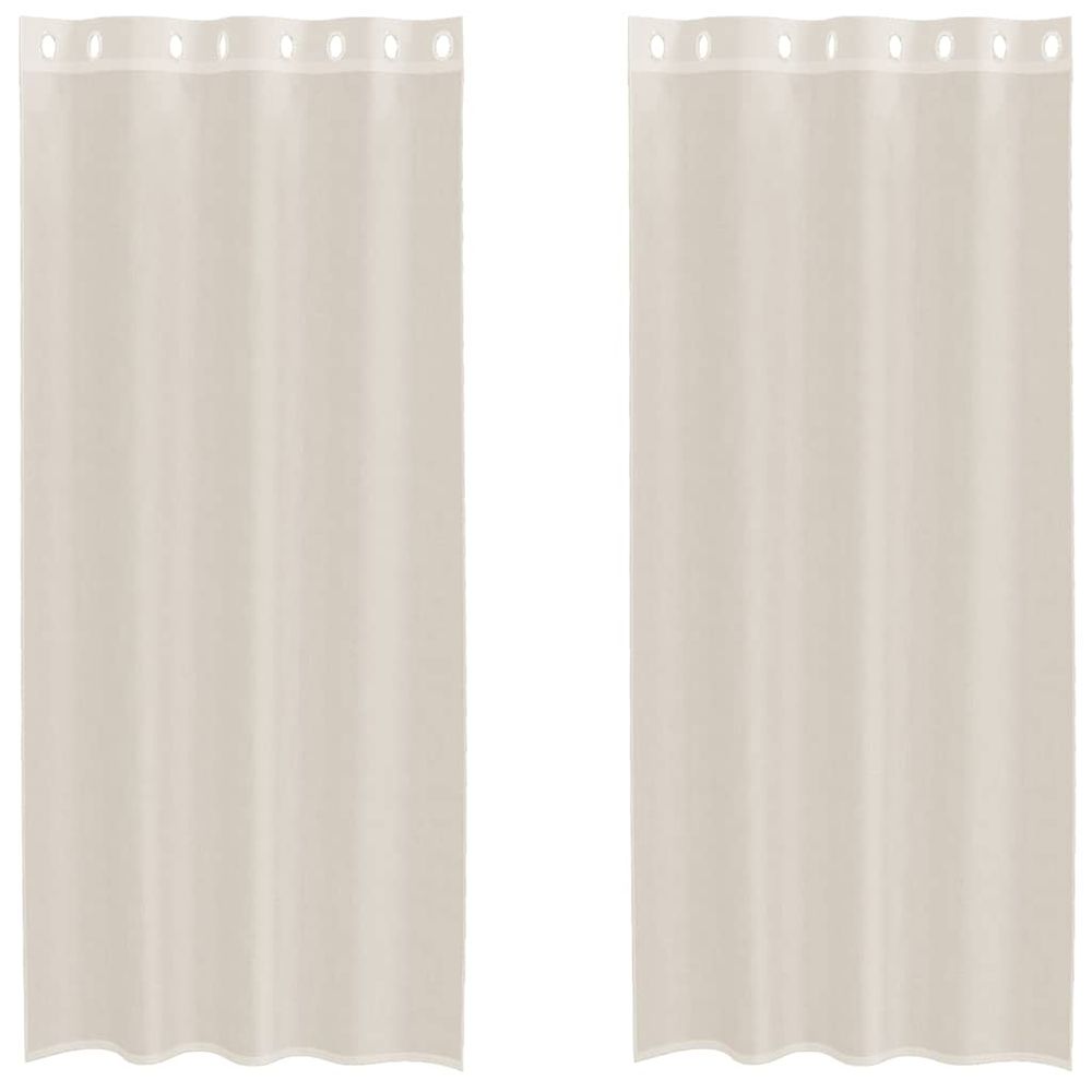 Rideaux en voile avec œillets 2 pcs crème 140x245 cm