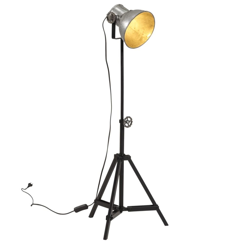Lampe de bureau 25 w argent vintage 35x35x65/95 cm e27