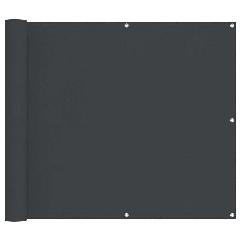 Écran de balcon 90 x 200 cm tissu oxford rectangulaire noir