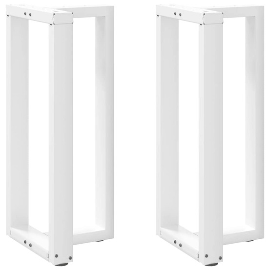 Pieds de table de bar en t, 2 pièces, blanc, 50 x 35 x (90-91) cm, acier