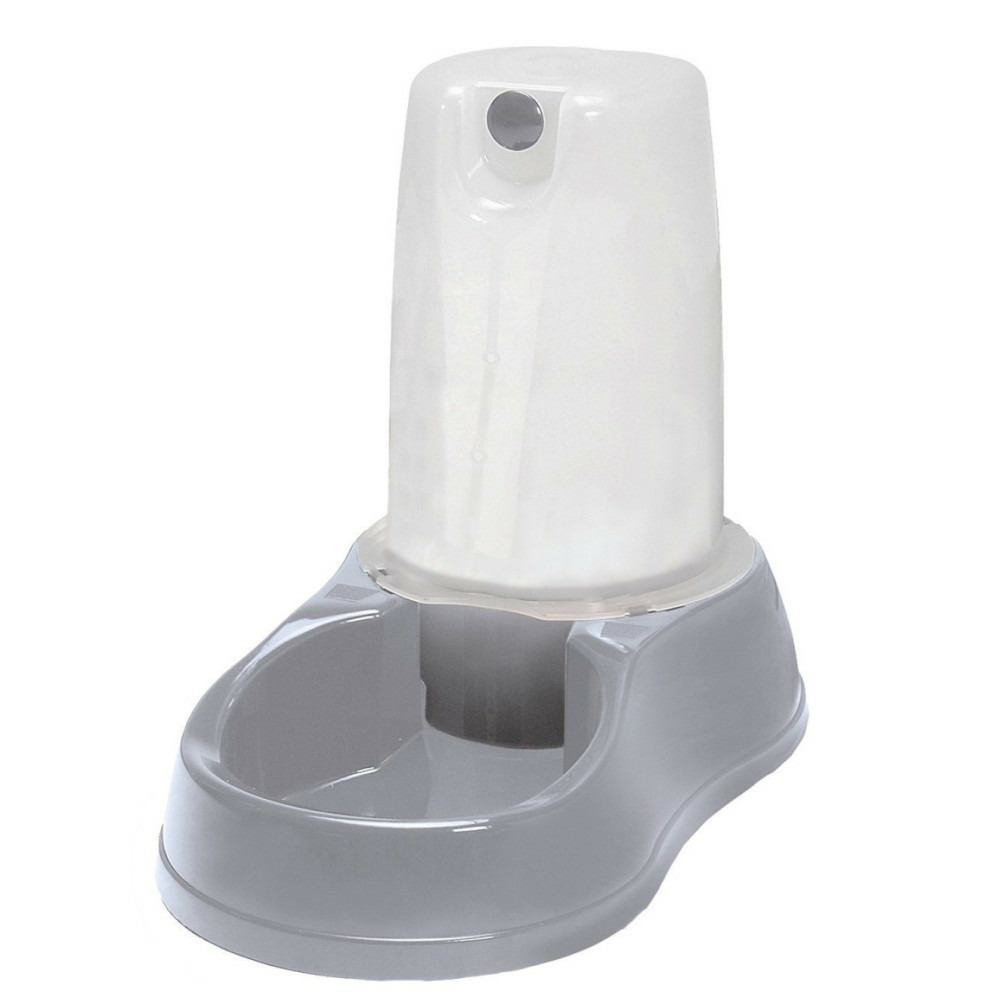 Distributeur d'eau 3. 5 litres, gris en plastique, pour chien ou chat