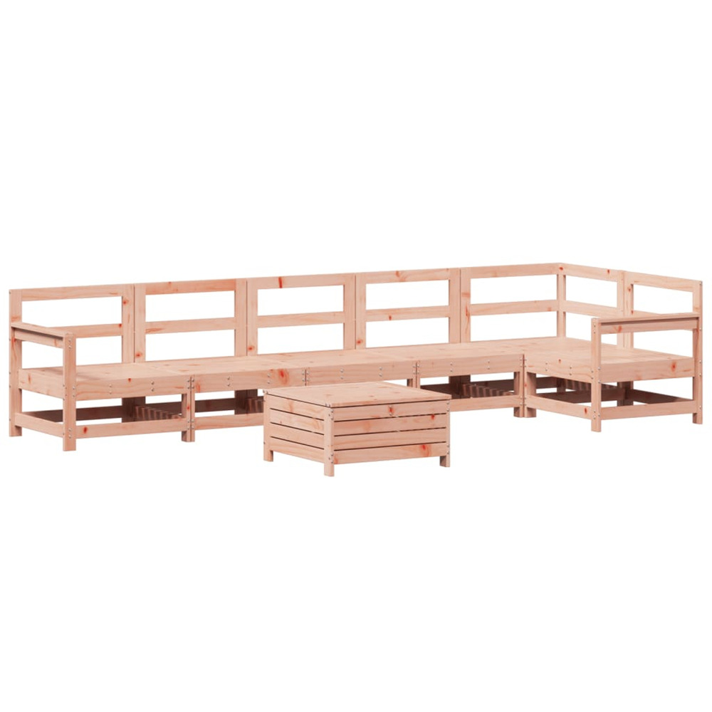 Salon de jardin 7 pcs bois massif sapin de douglas