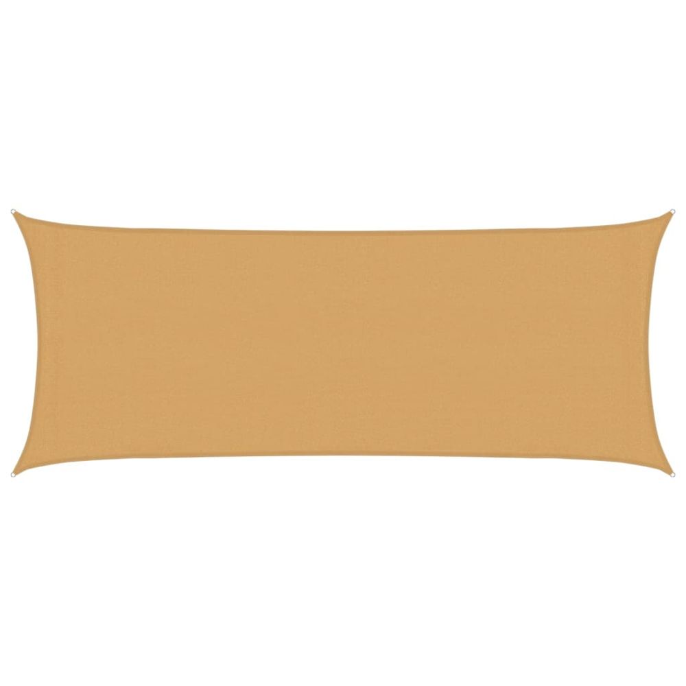 Voile d'ombrage 160 g/m² rectangulaire sable 2x4,5 m pehd