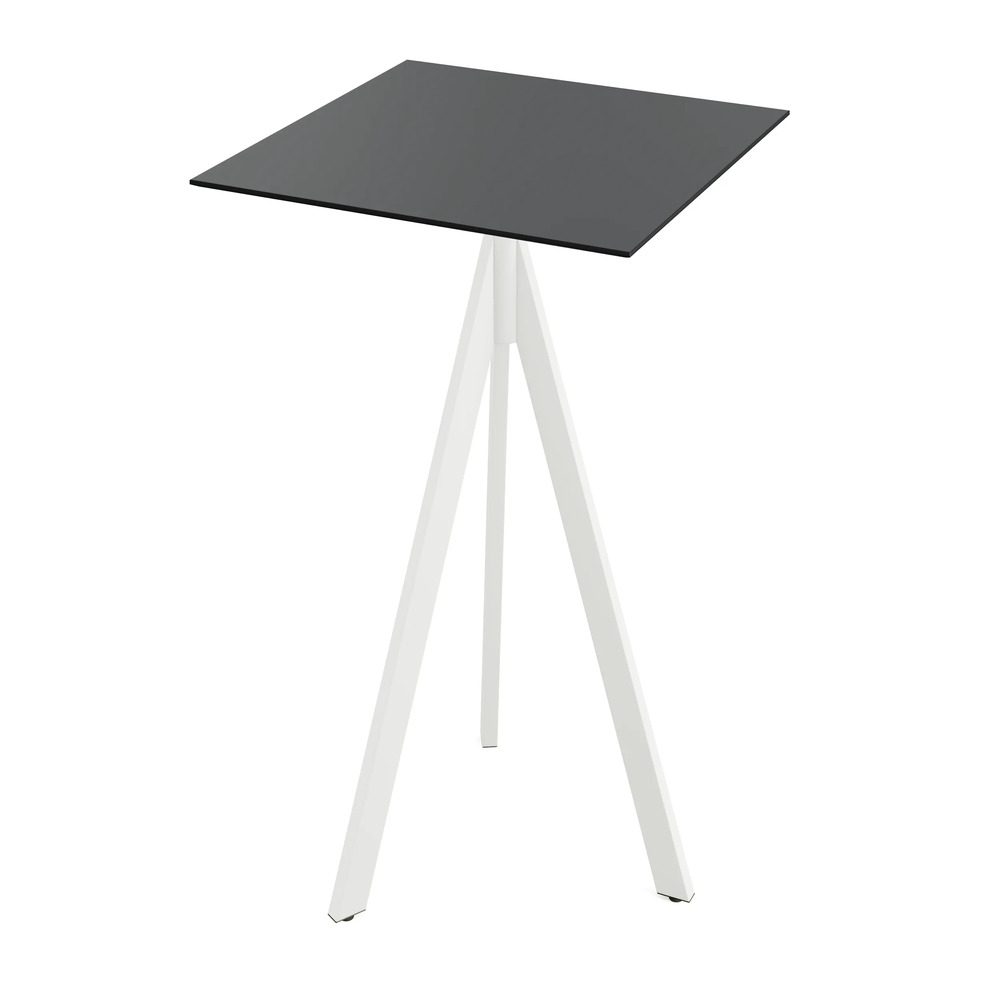 Mange-debout infinity tripod avec piètement blanc et plateau hpl 70 x 70 cm - veba