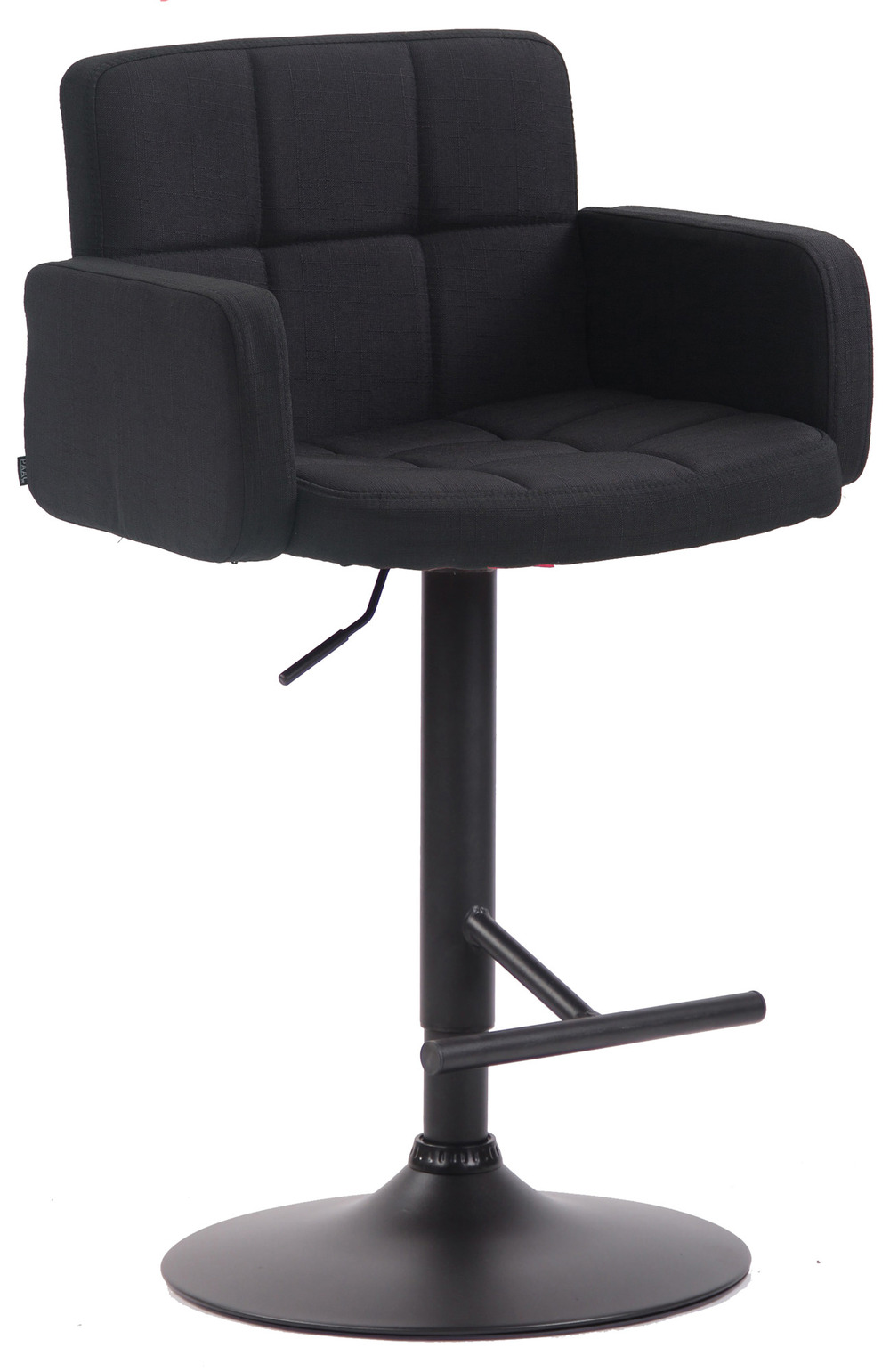 Tabouret de bar los angeles, tissu noir