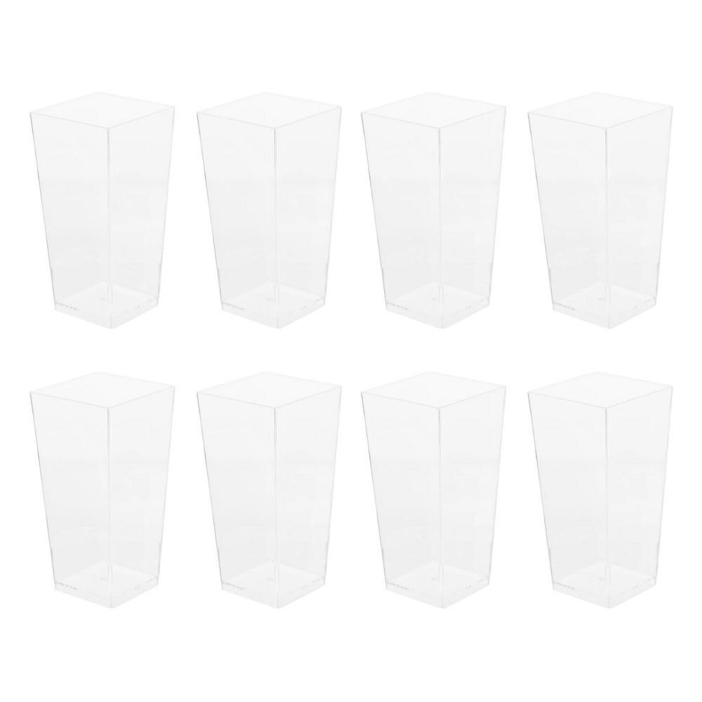 Lot de 8 verrines plastique réutilisable 