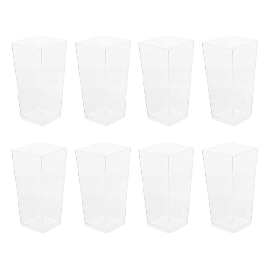Lot de 8 verrines plastique réutilisable