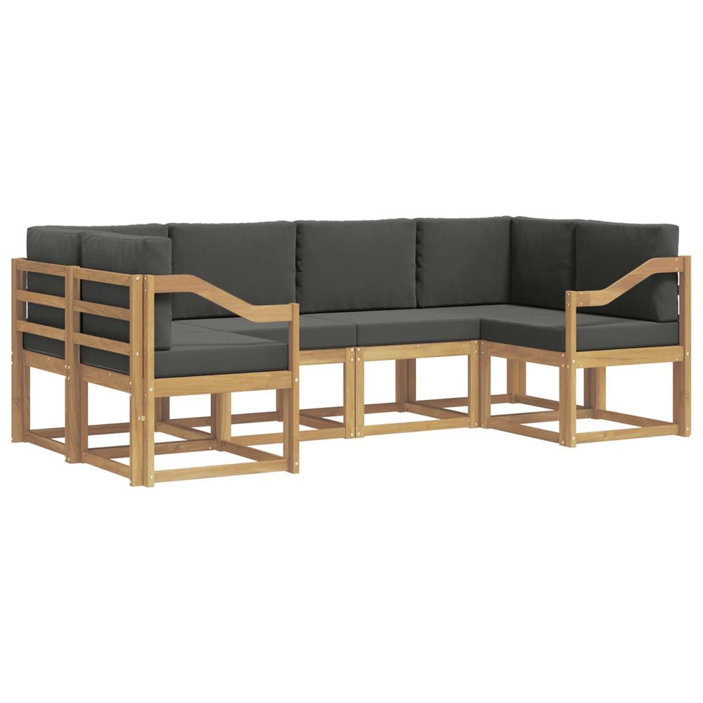 Ensemble de canapés d'extérieur 6 pc blanc et anthracite