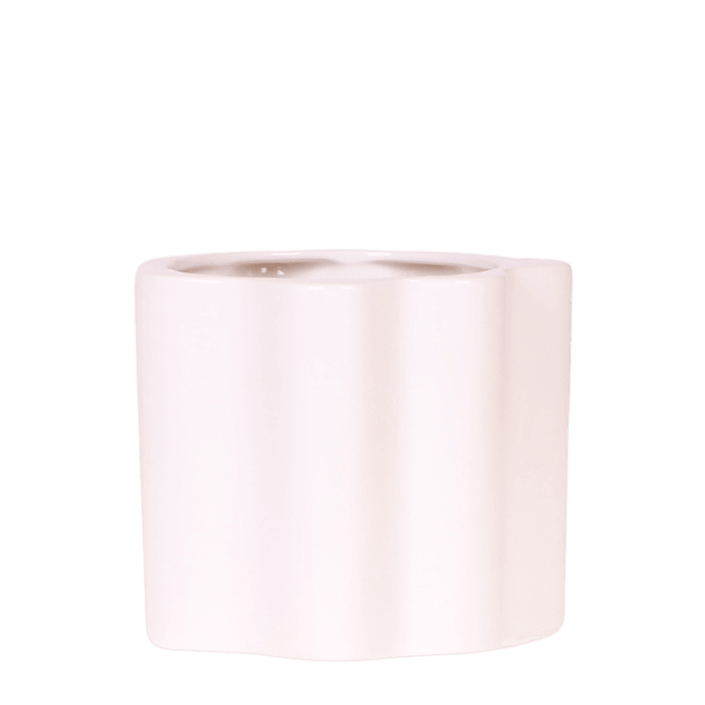 Cache-pot dreamy blanc - ø9 cm x h10,5 cm