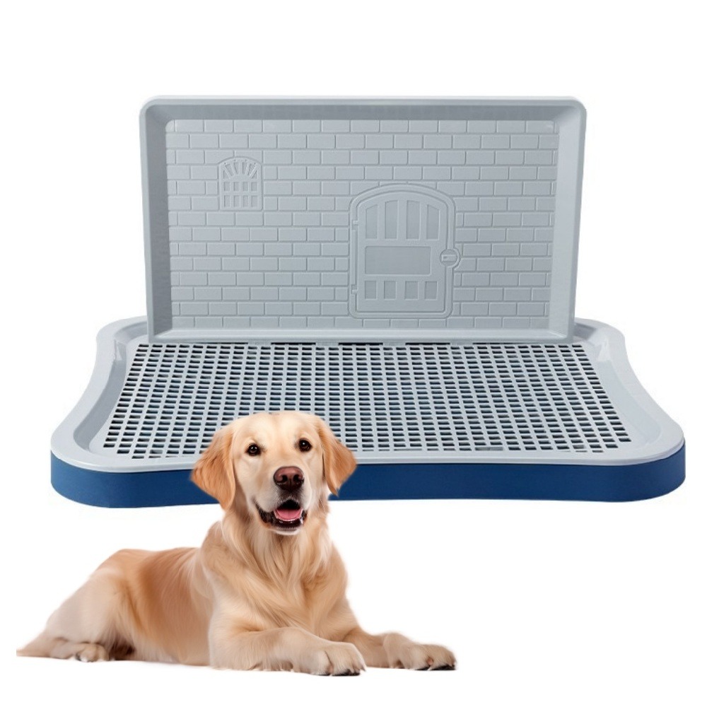 Toilettes pratiques pour chiens grande taille bleu 51x39x3.5cm