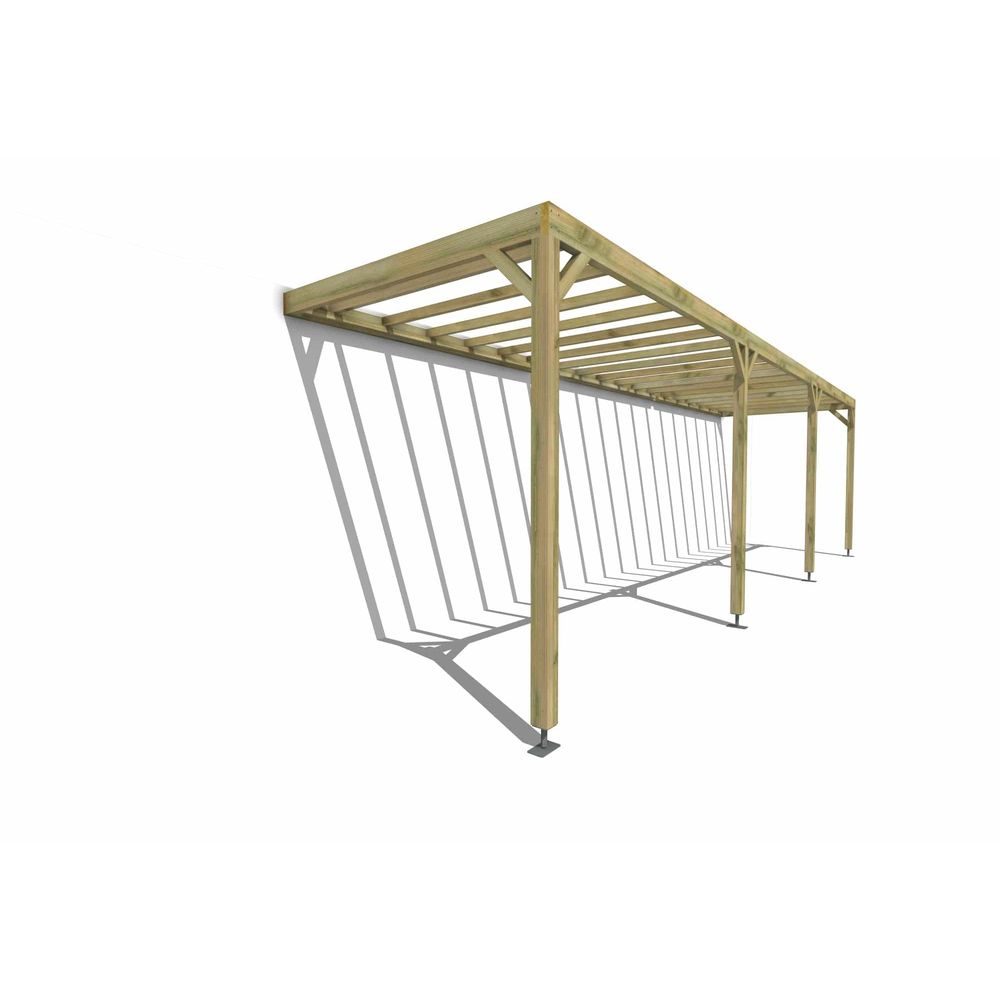 Pergola bois • 9m x 2m • adossée • sens profondeur • livraison comprise