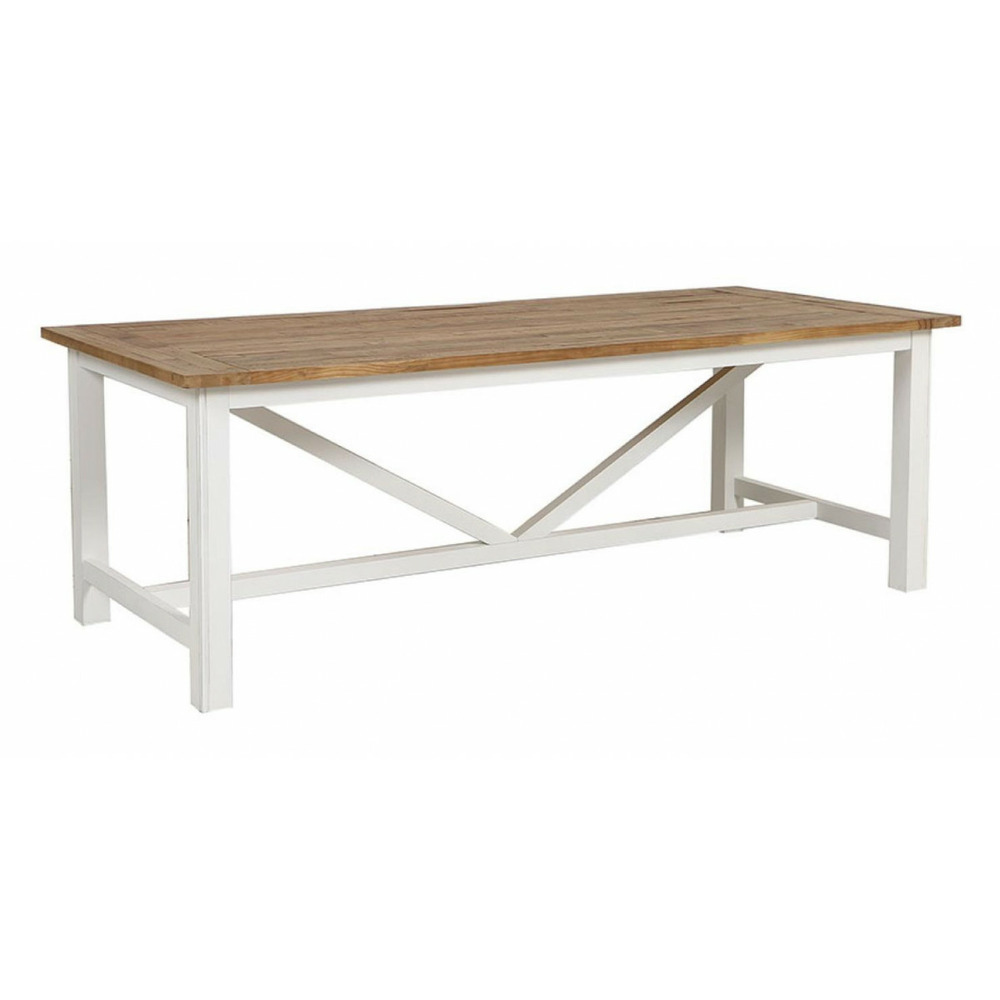 Table rectangulaire bois blanc - rivages interior's