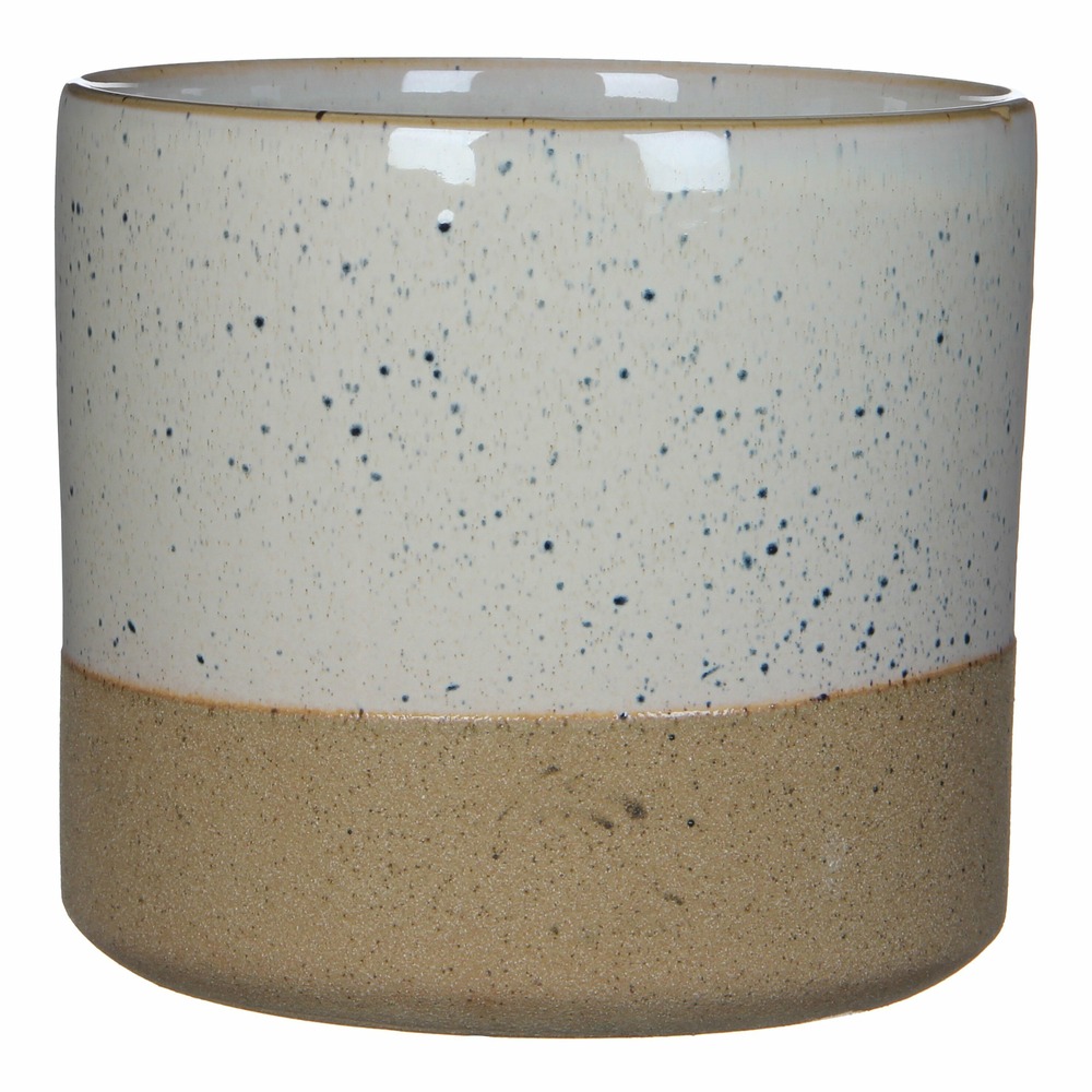 Mica decorations lago pot de fleurs - h18 x ø20,5 cm - blanc