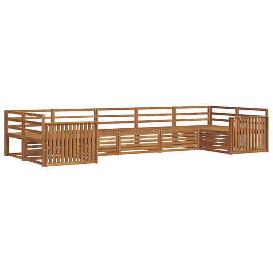 Ensembles de canapés 7 pcs naturel bois d'acacia massif