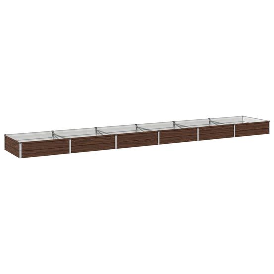 Jardin surélevé noir 480 x 80 x 24 cm acier laminé à froid