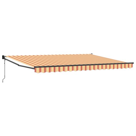 Auvent rétractable jaune, orange et blanc 4 x 2 m