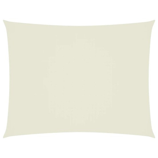 Voile de parasol tissu oxford rectangulaire 5x6 m crème