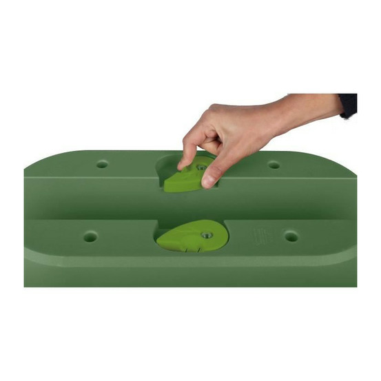 Jardiniere cavaliere osaka 19,5 l - eda - systeme de fixation - pour balcons et rambardes - vert laurier