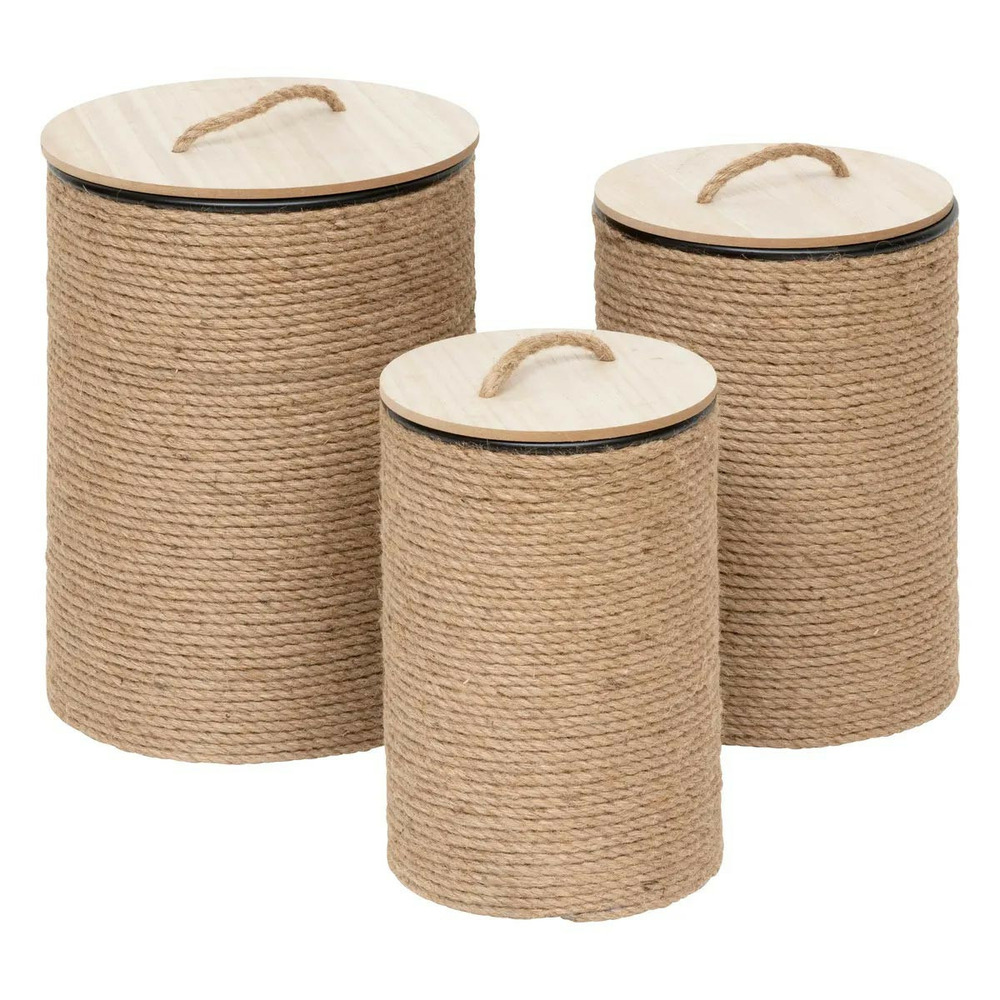 Lot de 3 paniers ronds 