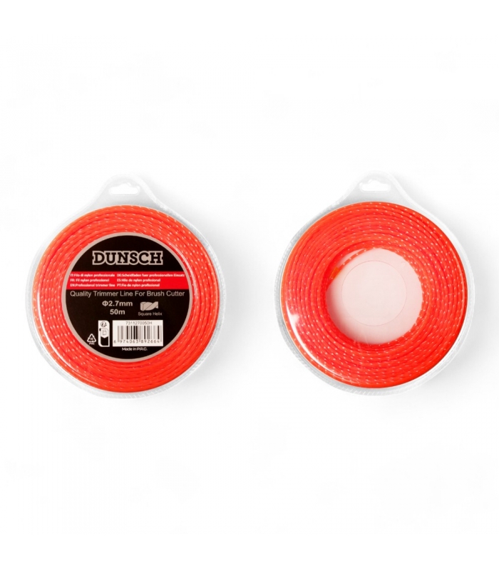 Fil hélicoïdal pour débroussailleuse 2,7mm 50m - dunsch 7311270050h