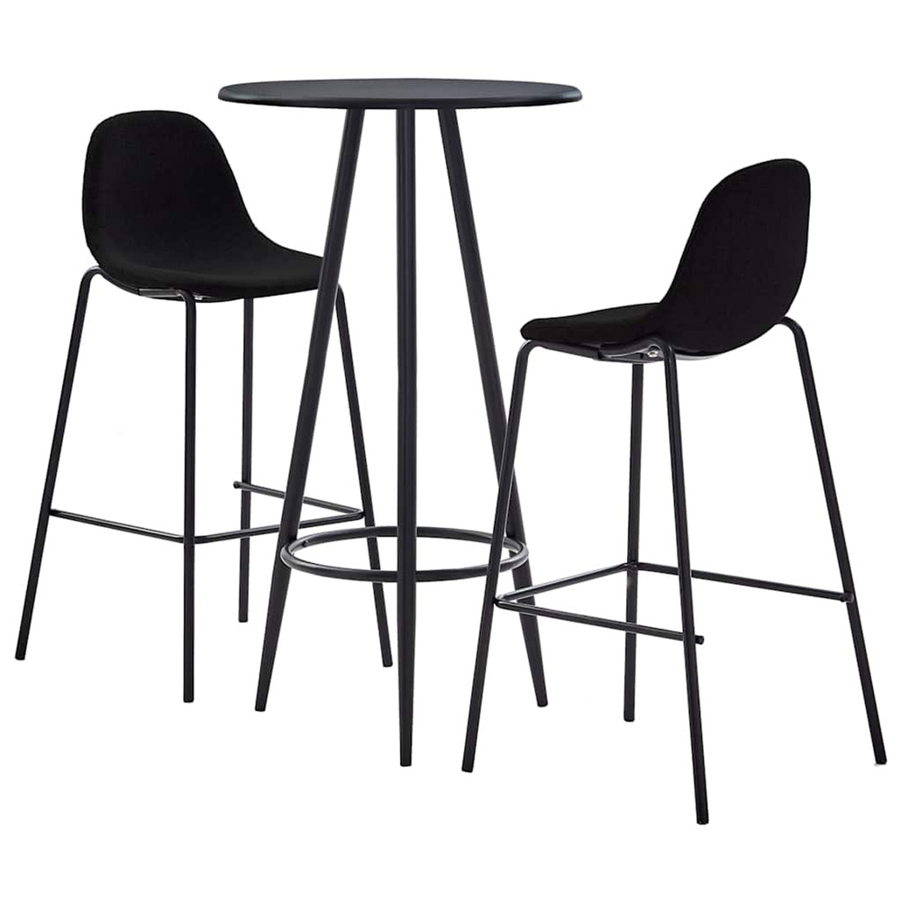 Ensemble de bar 3 pcs tissu noir