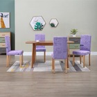 Chaises de salle à manger 4 pcs violet tissu
