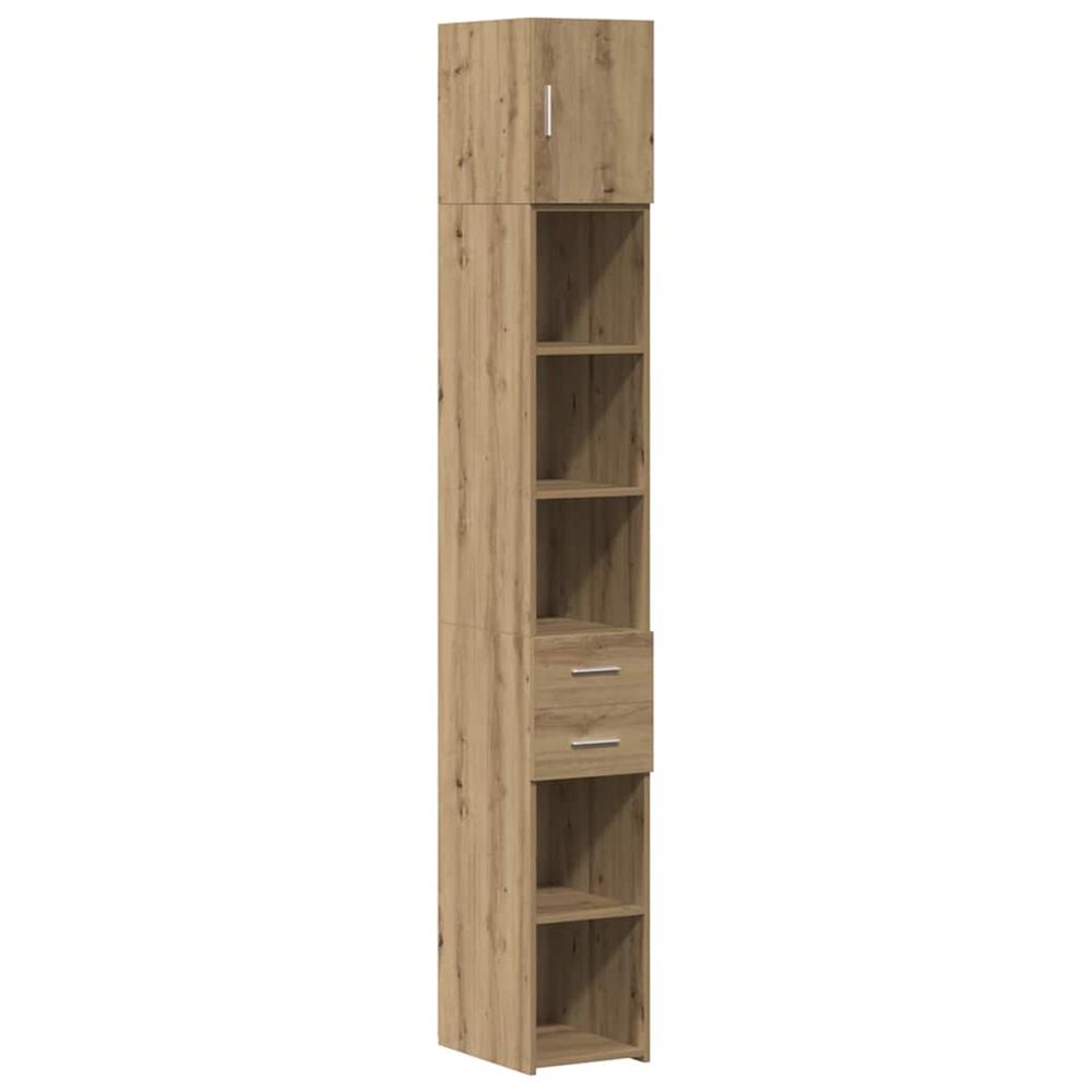 Armoire de rangement 2 pc chêne artisanal 30 x 42,5 x 225 cm