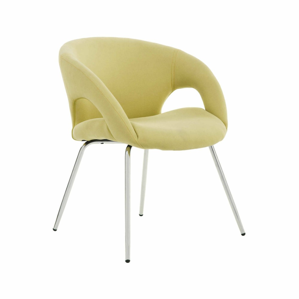 Chaise arturo, chaise d'attente avec accoudoirs pour bureau, siège d'attente ergonomique, 58x59h72 cm, jaune