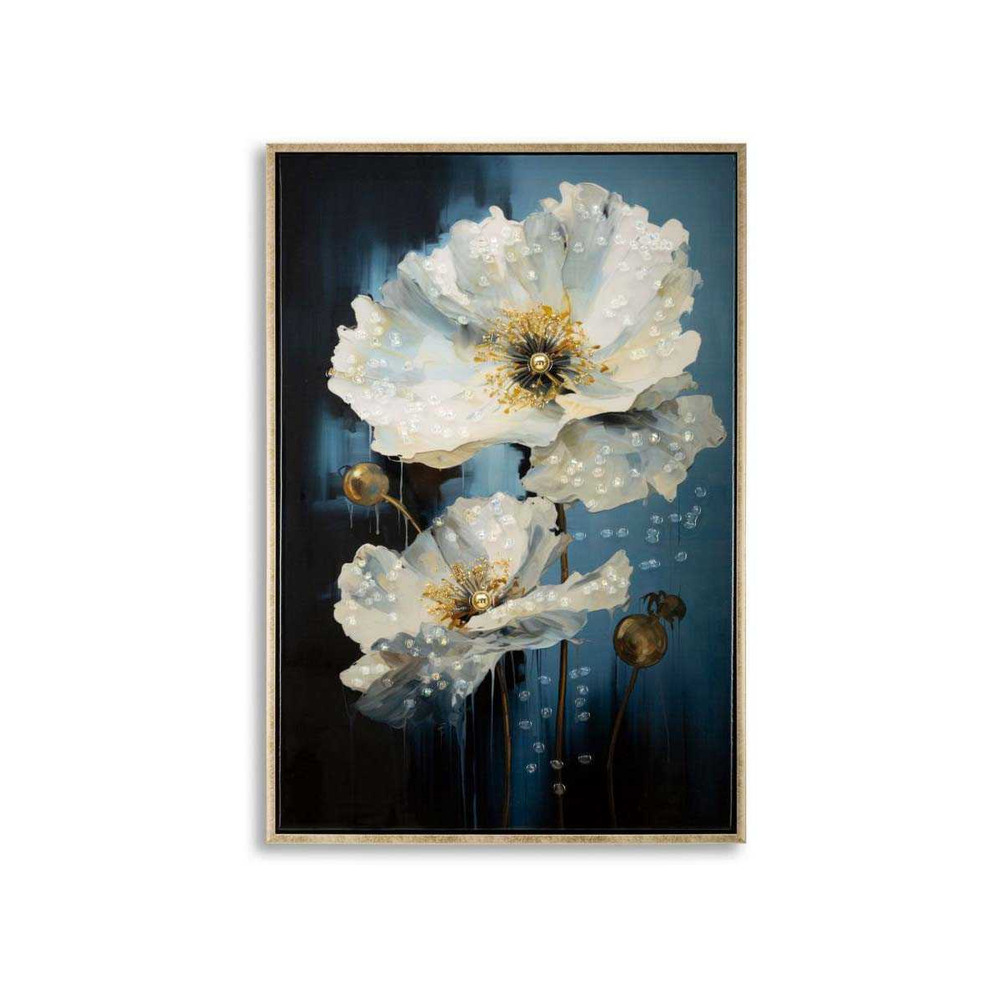 Tableau en toile et métal bluey 42 x 3.5 x 62 cm