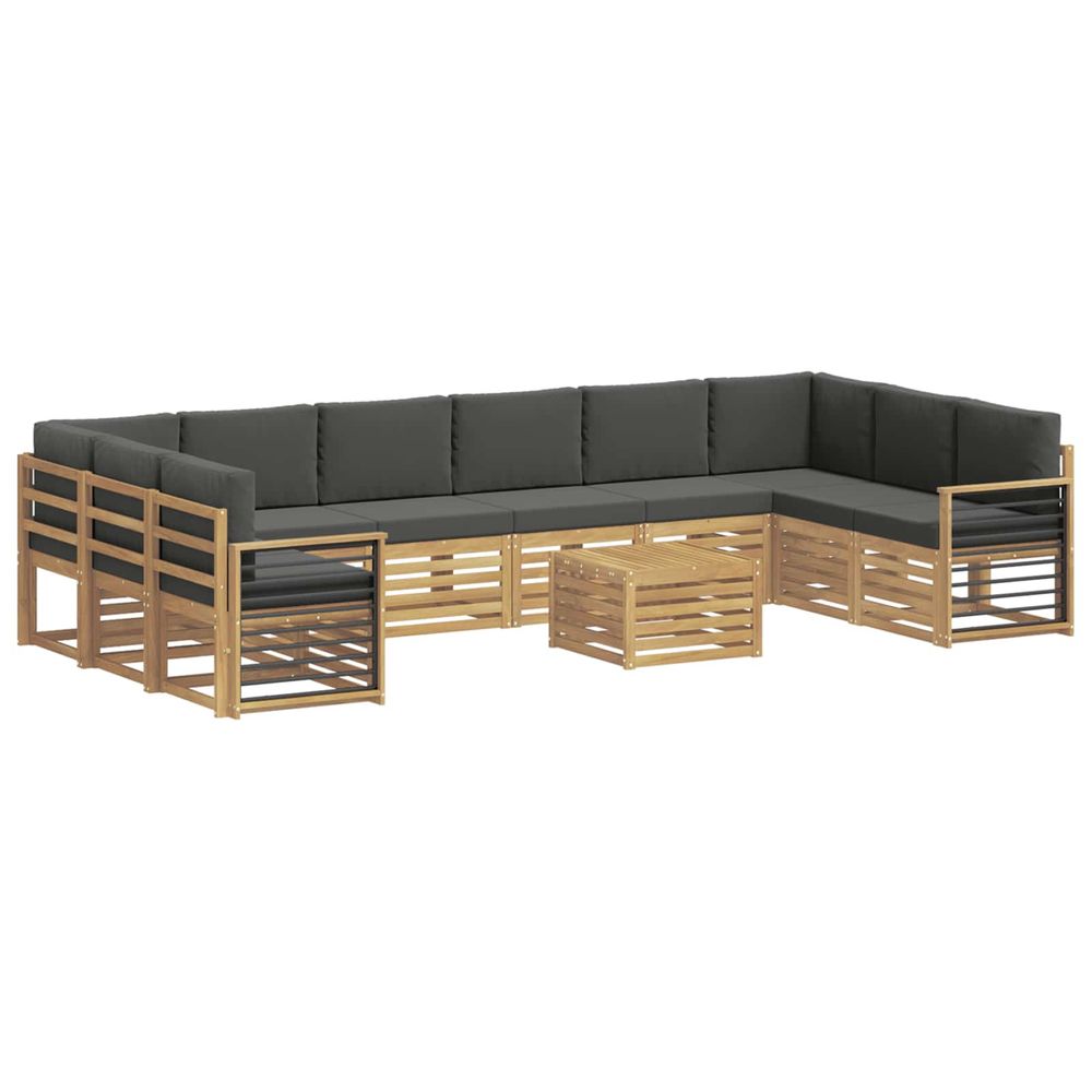 Ensemble de canapés d'extérieur 8 pc blanc et anthracite