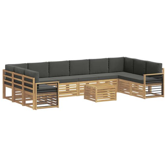 Ensemble de canapés d'extérieur 8 pc blanc et anthracite