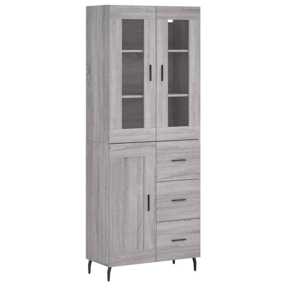 Buffet bahut commode armoire meuble de rangement organisateur cuisine salle de séjour salon haut sonoma 69,5 x 34 x 180 cm bo