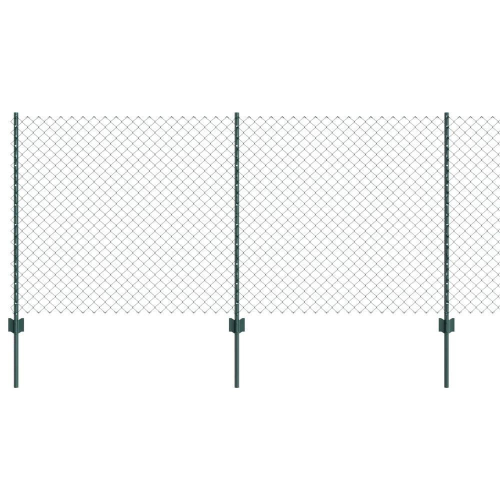 Clôture grillagée avec poteau 25 x 1 m acier recouvert de pvc
