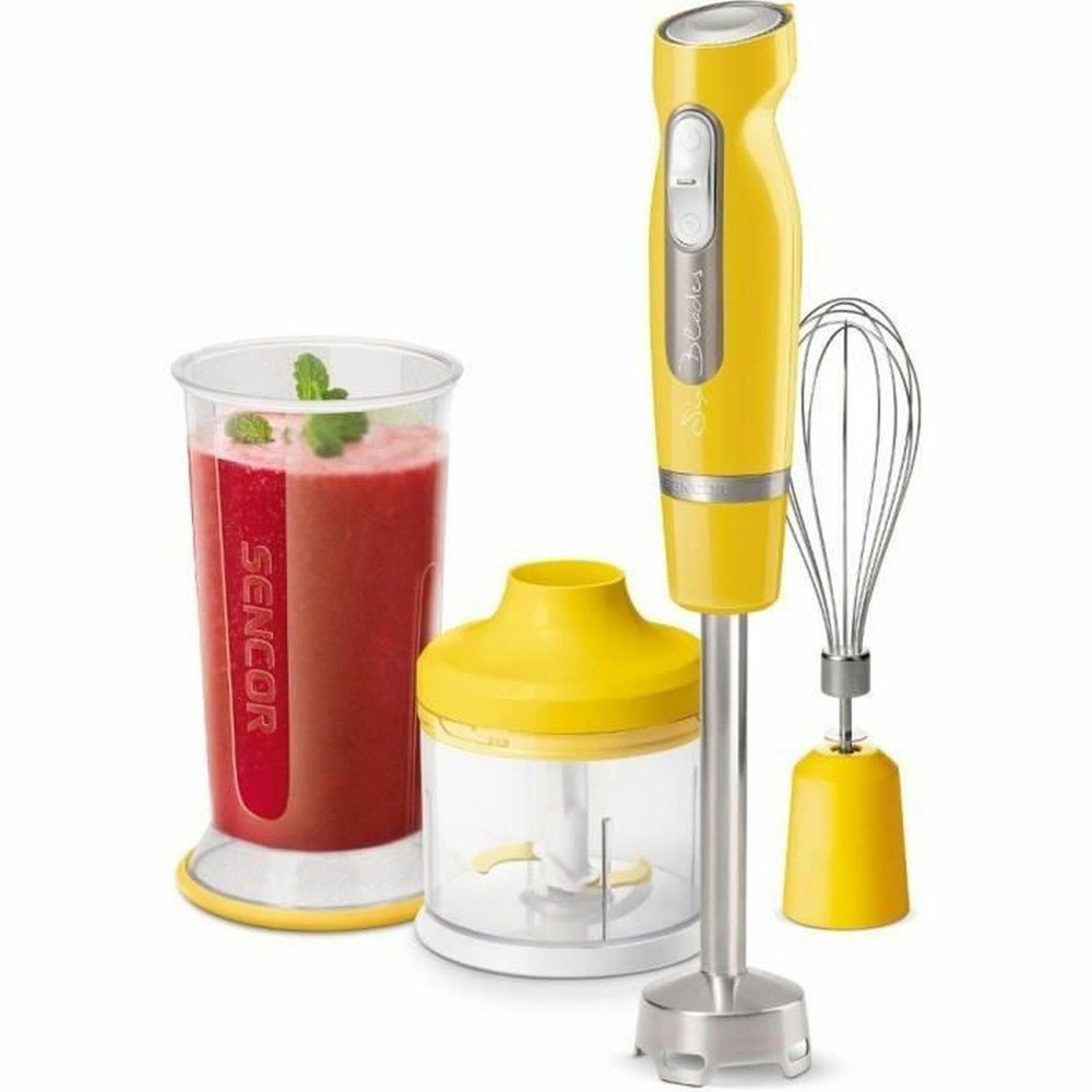 Mixeur électrique sencor plongeant avec 6 lames en titane/ice crash, jaune