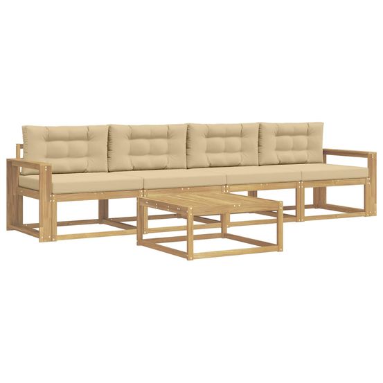 Ensemble de canapés d'extérieur 4 pc blanc et beige