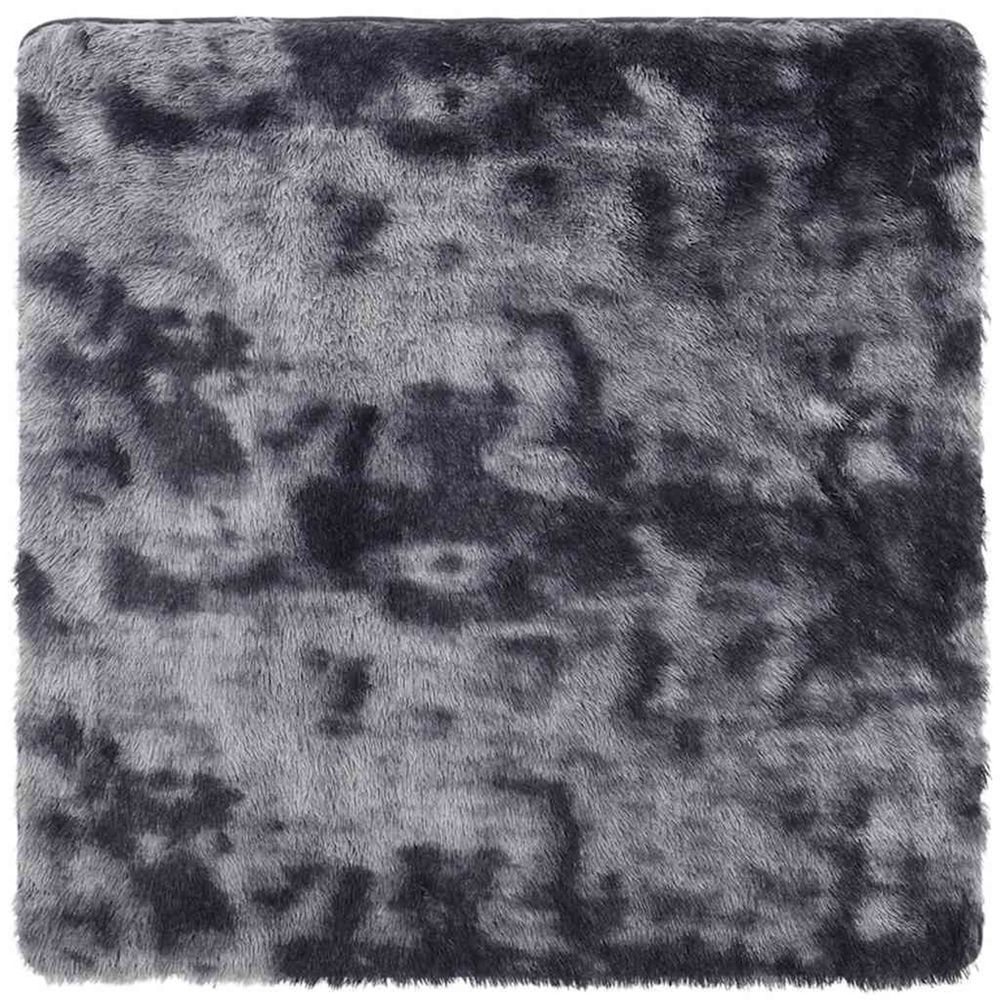 Tapis shaggy à poils longs navarra gris foncé 240x240 cm