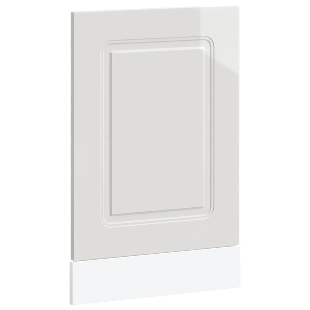 Panneau de lave-vaisselle kalmar blanc brillant 45x1,5x67 cm