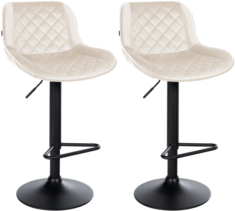 Lot de 2 tabourets de bar kasson velours