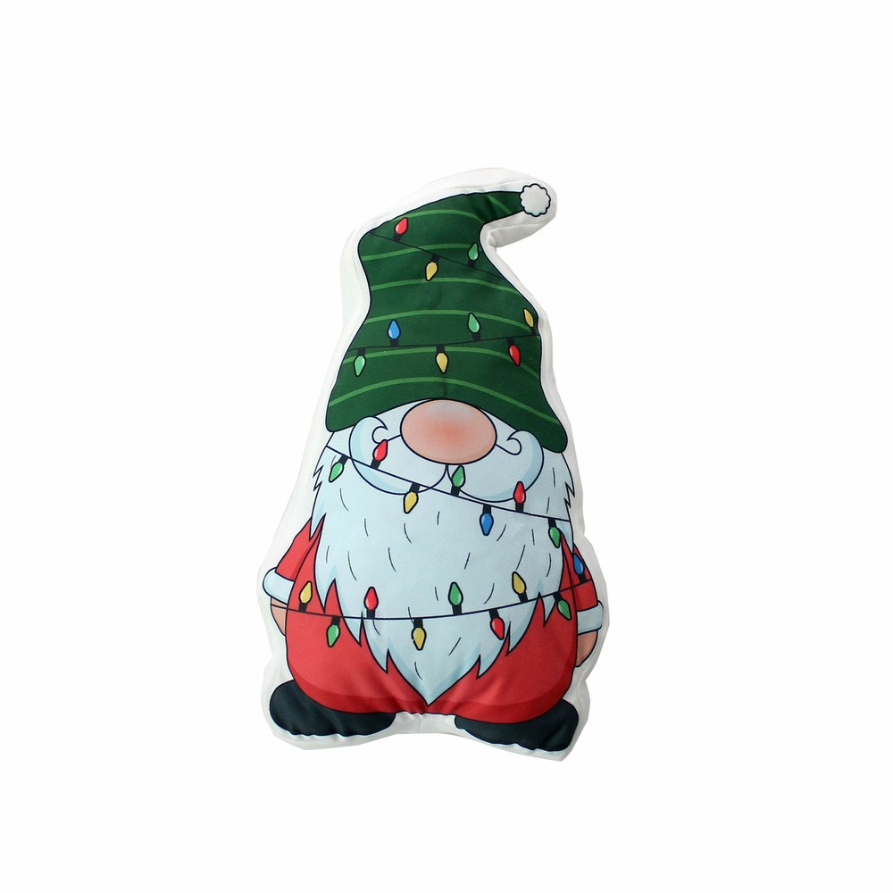 Coussin lumineux en velours imprimé lutin - 40 x 23 cm