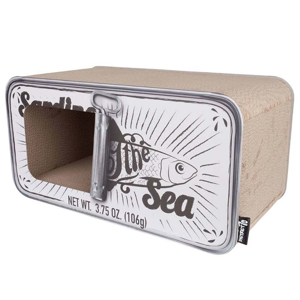 Griffoir/grotte pour chats sardine blanc