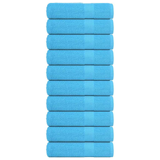 Serviettes de douche 10pcs frogn turquoise 70x140cm 100%coton