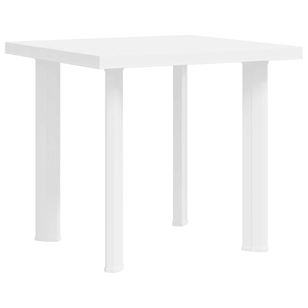 Table de jardin blanc 80x75x72 cm plastique