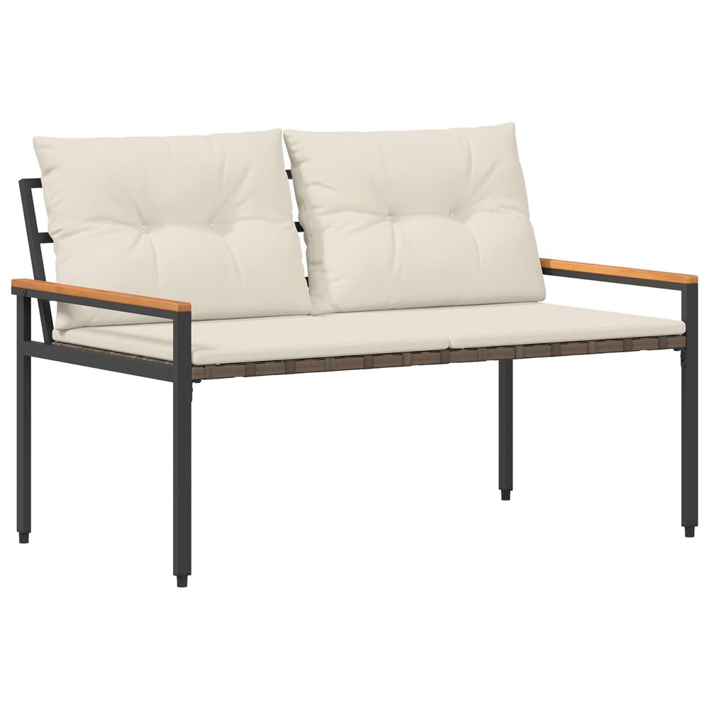 Banc extérieur 2 -seater 116 x 67,5 x 72 cm polyrotin