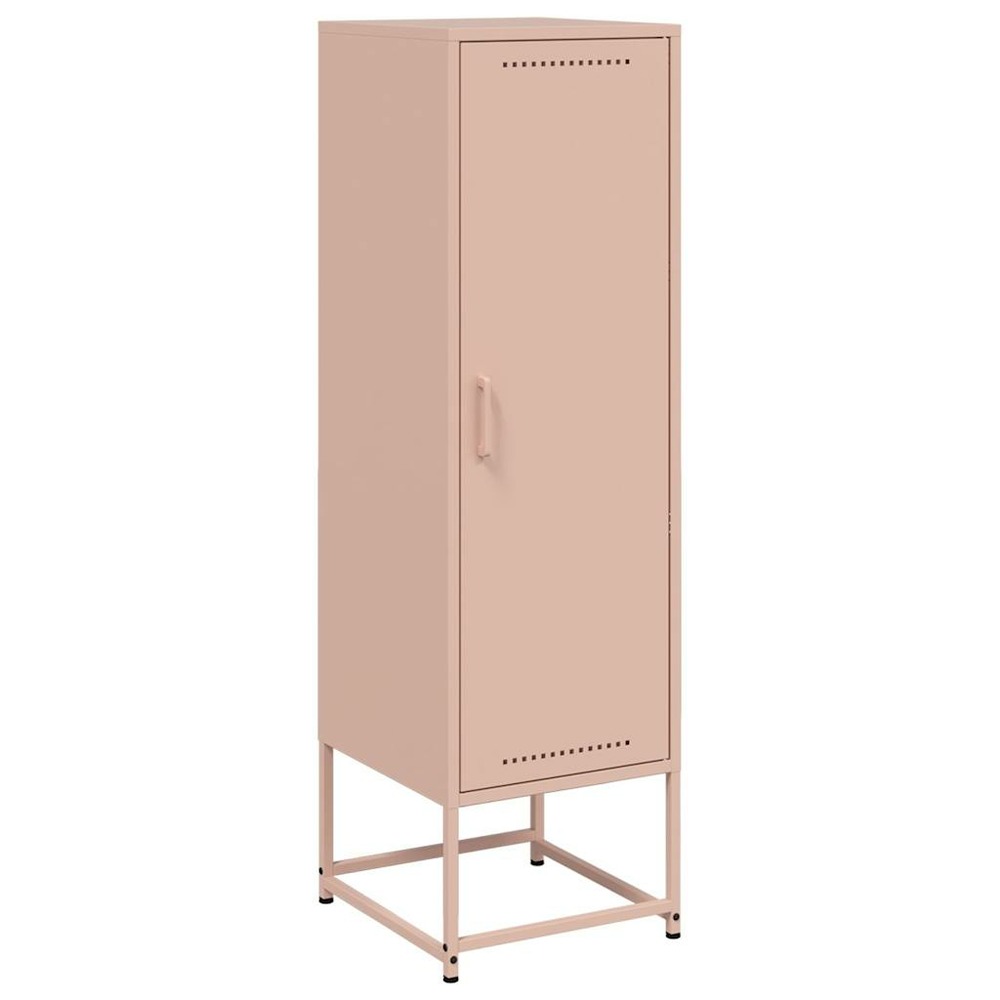 Buffet bahut commode armoire meuble de rangement organisateur cuisine salle de séjour salon haut 36 x 39 x 123 cm acier rose