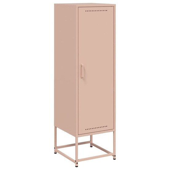 Buffet bahut commode armoire meuble de rangement organisateur cuisine salle de séjour salon haut 36 x 39 x 123 cm acier rose