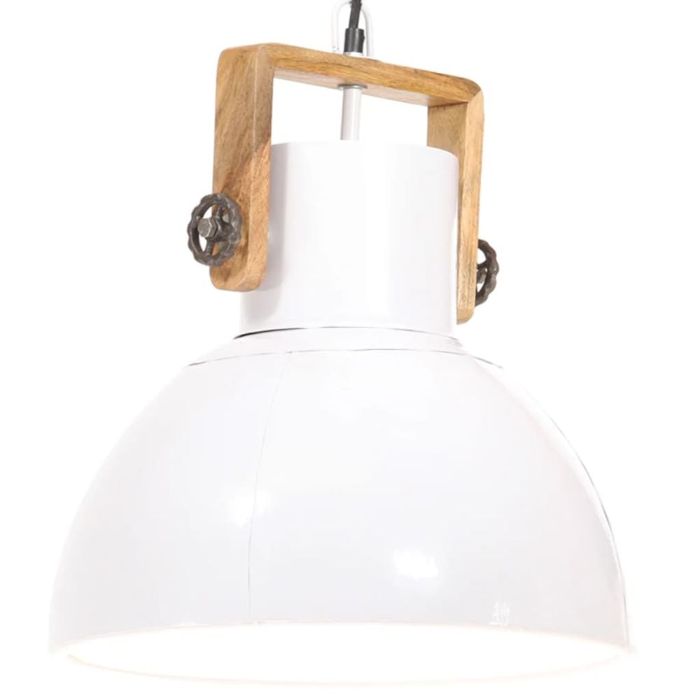 Lampe suspendue industrielle 25 w blanc rond 40 cm e27