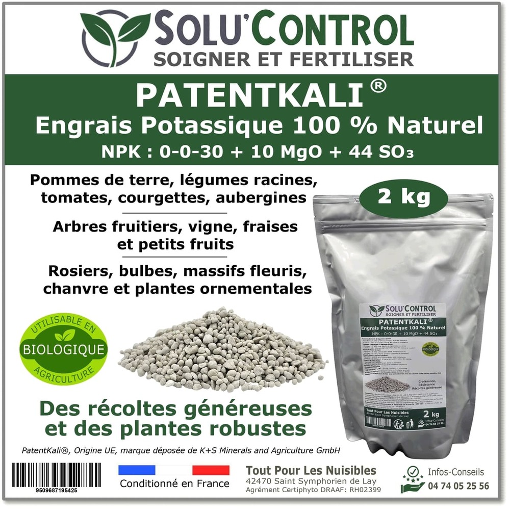 2 kg de patentkali® solu’control – engrais potassique 100% naturel