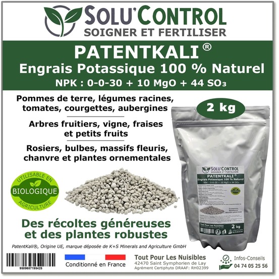 2 kg de patentkali® solu’control – engrais potassique 100% naturel
