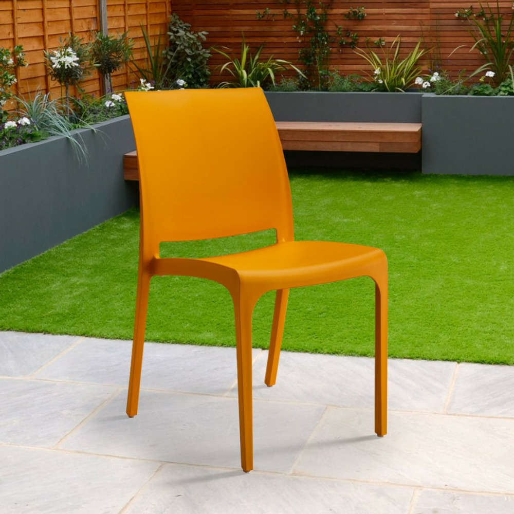 Chaise empilable bar restaurant jardin extérieur et intérieur papavero