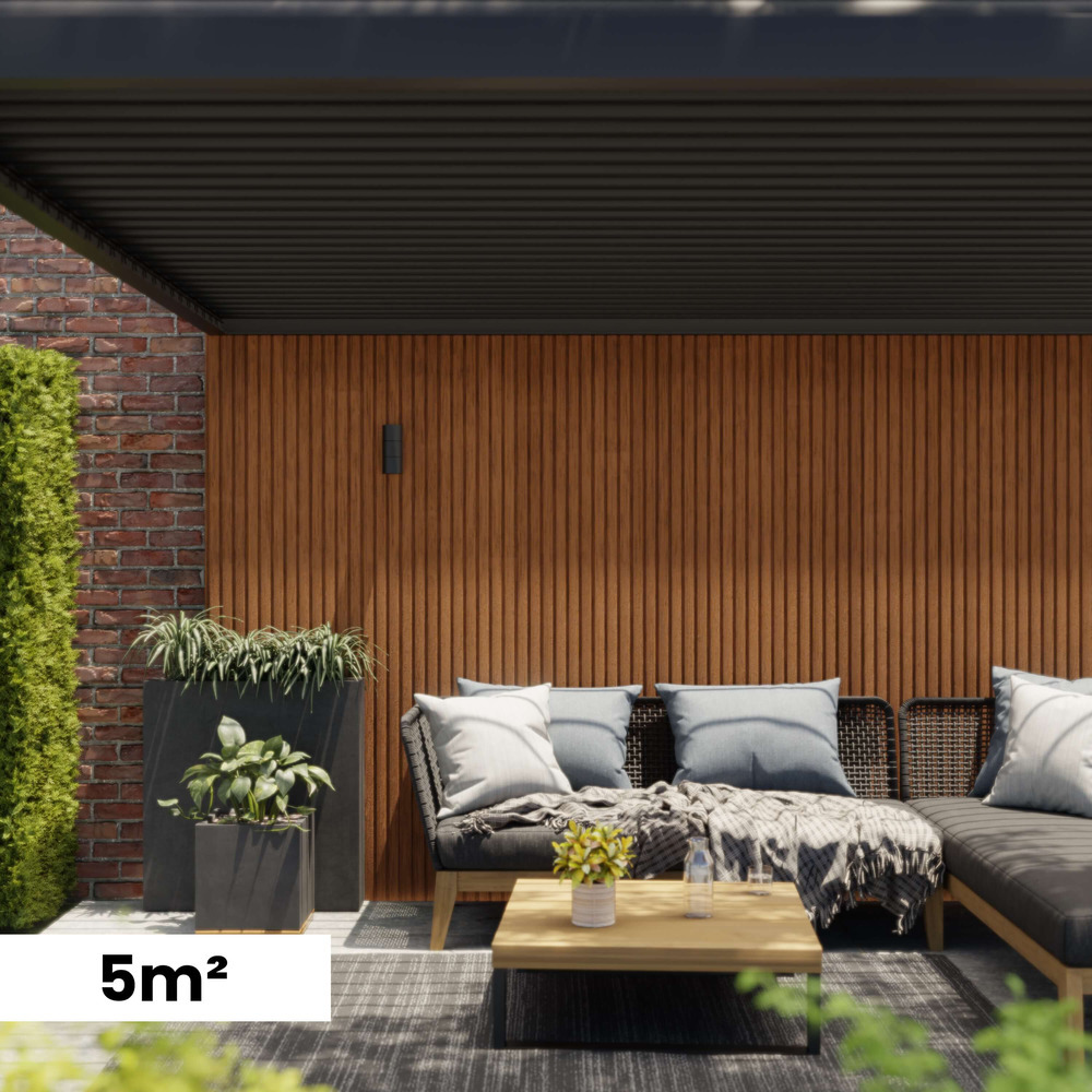 Kit bardage composite mezzo moka - superficie : 5m² - dimension des lames : 220x17,8x2,3 cm - aspect mat